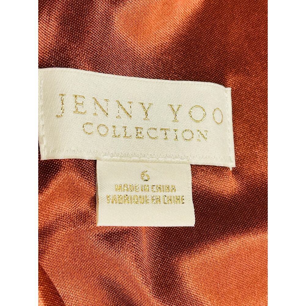 Jenny Yoo Elliss Flutter Sleeve Open Back Velvet Maxi Dress size 6 English Rose - Picture 6 of 12